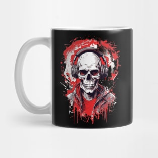 Cool Skull Wearing Headphones Mug